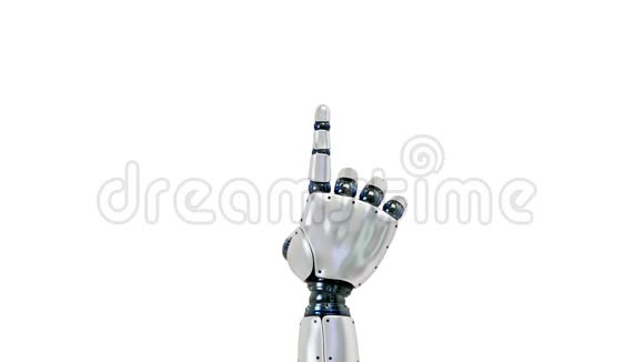 用机器人的一只手指点击显示电脑触摸屏平板电脑触控板的用途多动症4k视频的预览图