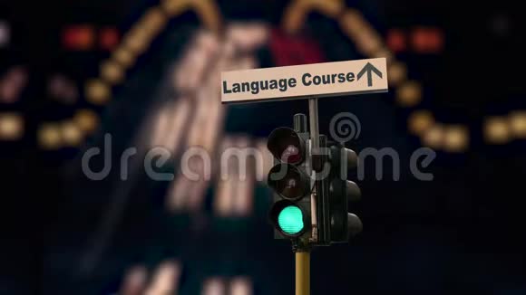 街道标志到语言课程视频的预览图