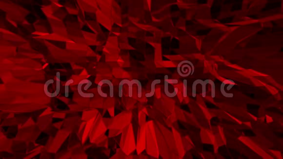 深红色低聚波动表面作为企业背景暗红色多边形几何振动环境或视频的预览图