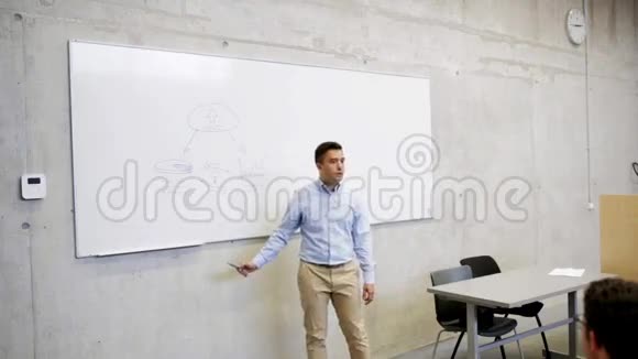 讲座大厅白板教师或讲师视频的预览图