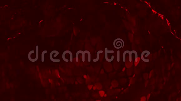 暗红色低聚波面作为复杂背景暗红色多边形几何振动环境或视频的预览图