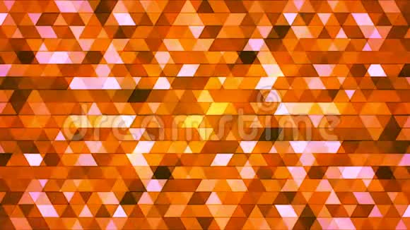 广播缠绕多边形高科技三角形橙色抽象循环4K视频的预览图