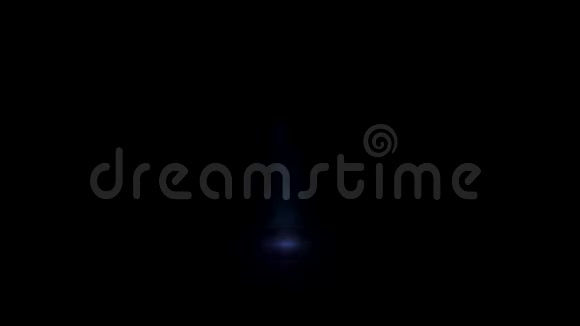 蓝色发光神秘火焰与马戏团动画图形元素包括阿尔法频道视频的预览图