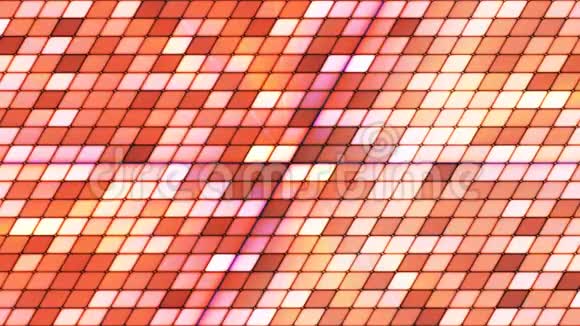 广播闪烁倾斜高科技立方体橙色抽象循环4K视频的预览图