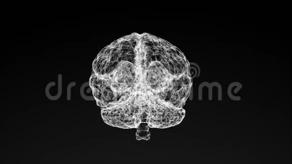 在黑色背景下旋转人脑4k视频视频的预览图