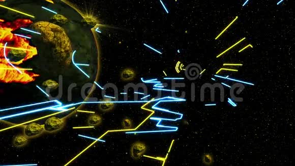 蓝黄外太空新生儿室环境运动背景视频的预览图