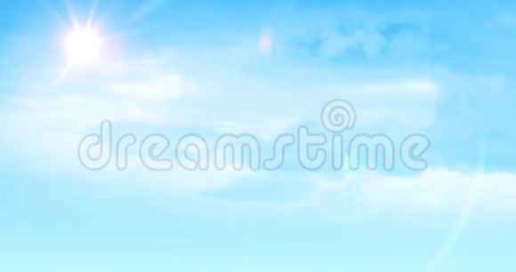 蓝天阳光和云彩视频的预览图