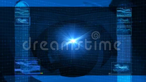 高科技数据背景HD循环视频的预览图