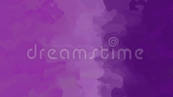 动画彩色背景无缝循环视频水彩效果薰衣草紫色和紫外线颜色视频的预览图