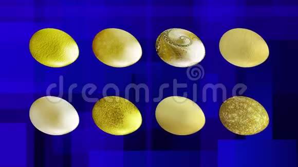 带有金色复活节彩蛋的动画视频的预览图