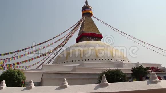 布达纳特佛塔景观加德满都尼泊尔视频的预览图