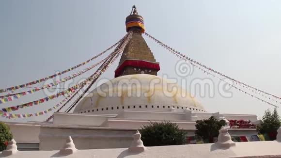 布达纳特佛塔景观加德满都尼泊尔视频的预览图