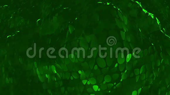深绿色低聚波面作为超现实景观深绿色多边形几何振动环境或视频的预览图