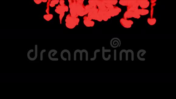 红色背景在黑色背景系列的水中输入三维渲染体素图形第2版视频的预览图