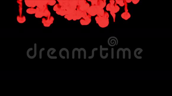 红色背景在黑色背景系列的水中输入三维渲染体素图形版本1视频的预览图
