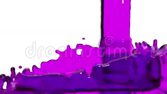 透明紫漆填充屏幕阿尔法通道包括像卢马哑光3d渲染5视频的预览图