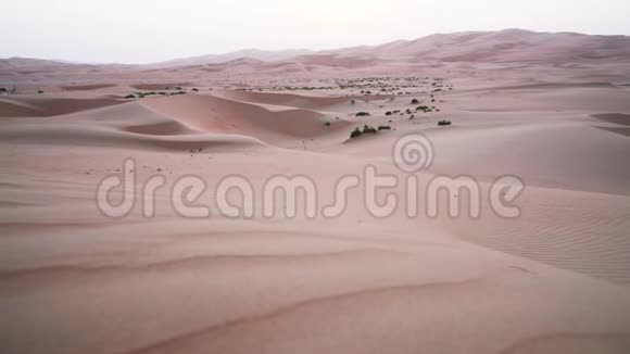 美丽的RubalKhali沙漠日落阿拉伯联合酋长国股票录像视频的预览图