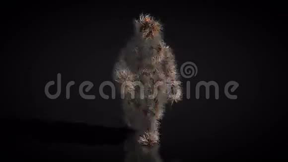 一个毛茸茸的角色跳舞的动画视频的预览图