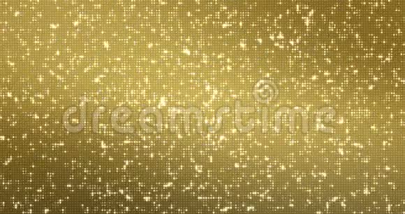 抽象的金色反光镜闪闪发光无缝环金色假日快乐新年迪斯科派对和夜总会视频的预览图