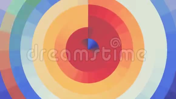 摘要彩虹色动动圈像素块背景无缝环动画新质量通用动态视频的预览图