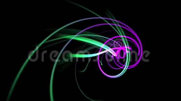 绿色和紫色线条抽象背景视频的预览图