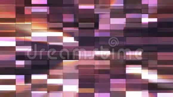 闪烁水平小方压高科技酒吧紫色抽象可循环4K视频的预览图