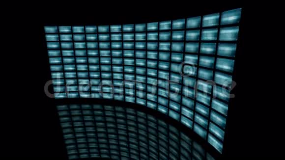动画扭曲的弯曲视频墙转向右环可以3D绘制4K视频的预览图