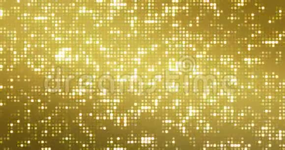 抽象的金色反光镜闪闪发光无缝环金色假日快乐新年迪斯科派对和夜总会视频的预览图