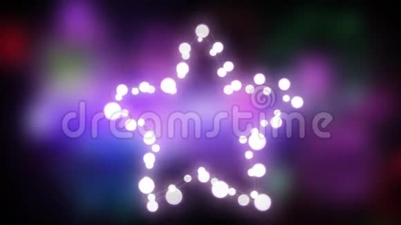 紫色背景上闪烁的仙女之星视频的预览图
