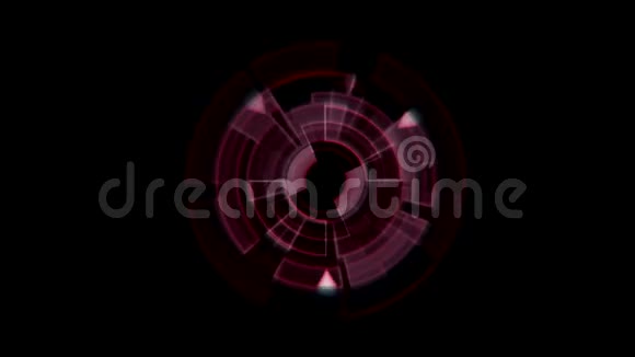 接口数据装载机暗红色圆形与光轮阿尔法频道视频的预览图