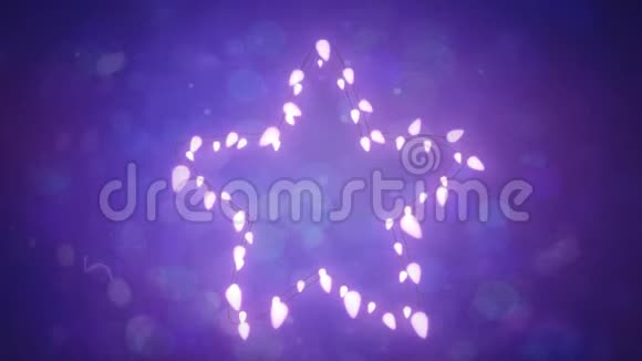 紫色背景上闪烁的仙女之星视频的预览图