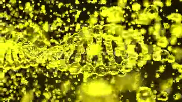 崩溃的黄色透明DNA分子视频的预览图