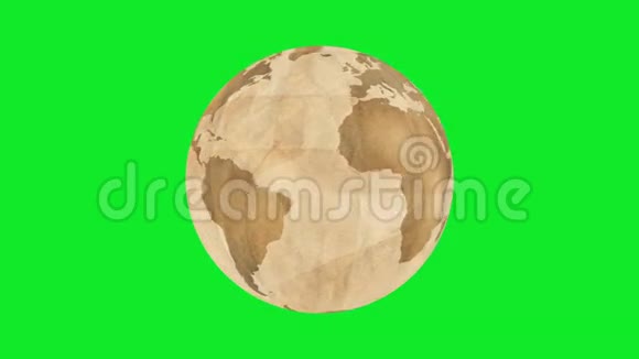 棕色纸地球绿屏视频的预览图