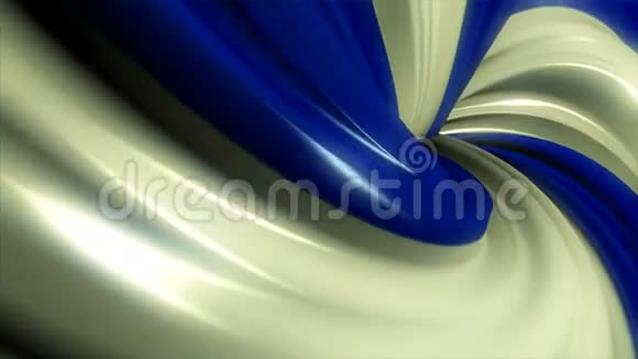 蓝色和白色发光圆圈运动背景视频动画无缝循环摘要三维圆周运动视频的预览图