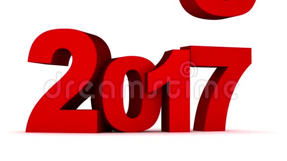 在白色背景和阿尔法频道上签下2018年新年视频的预览图