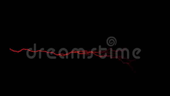 红色水平闪电动画运动元素视频的预览图