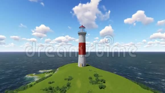 在海洋岛上的灯塔视频的预览图