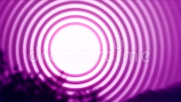 带涟漪效应的紫色日落日落时间推移视频的预览图