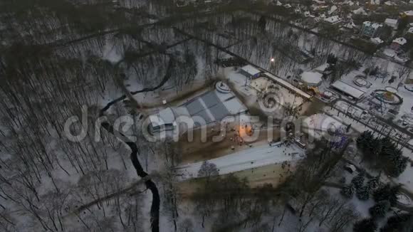 空中加里宁格勒中央城市公园视频的预览图