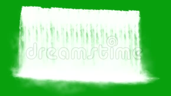 瀑布有绿色屏幕背景视频的预览图