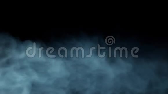 烟雾背景循环与阿尔法蓝色绿色烟雾视频的预览图