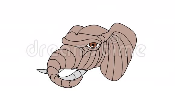 大象头与树干2D动画视频的预览图