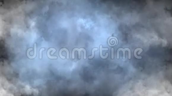 暴风雨云云与雷和闪电动画云景视频的预览图