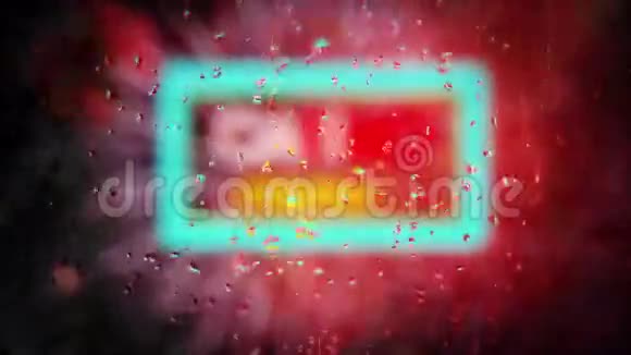 卡西诺的霓虹灯透过雨滴显现视频的预览图