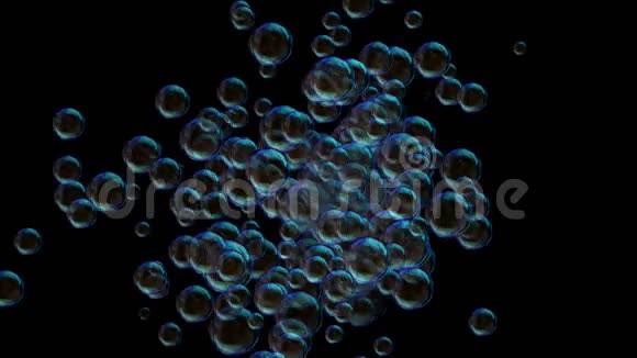 泡沫泡肥皂水水下颗粒烟花汽水背景视频的预览图