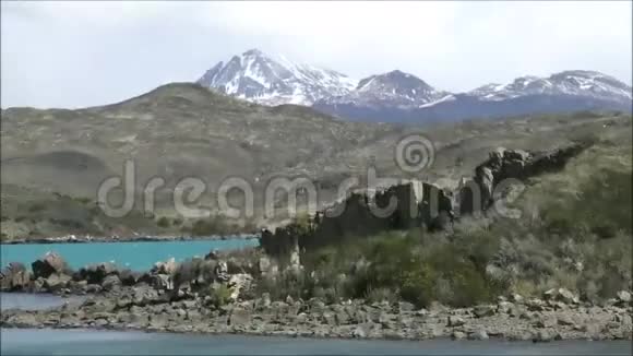 智利巴塔哥尼亚的景观和河流视频的预览图