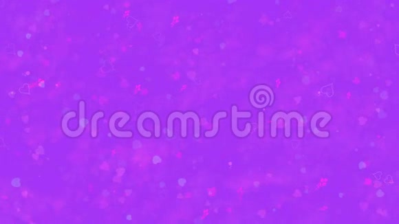 在紫色背景下希伯来语的情人节快乐文本由尘埃形成变成水平的尘埃视频的预览图