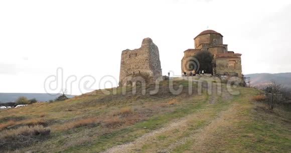 格鲁吉亚姆茨克塔格鲁吉亚东正教修道院联合国教科文组织世界遗产古庙视频的预览图