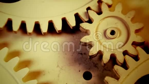 抽象复古时钟齿轮视频的预览图
