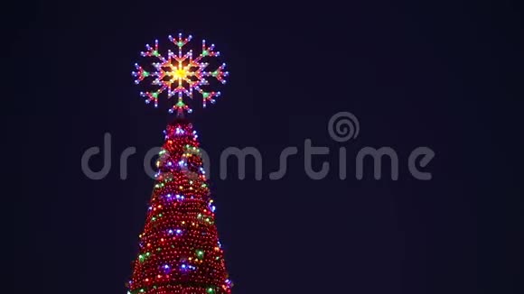 神奇的圣诞树和神奇的火奇妙的圣诞树视频的预览图